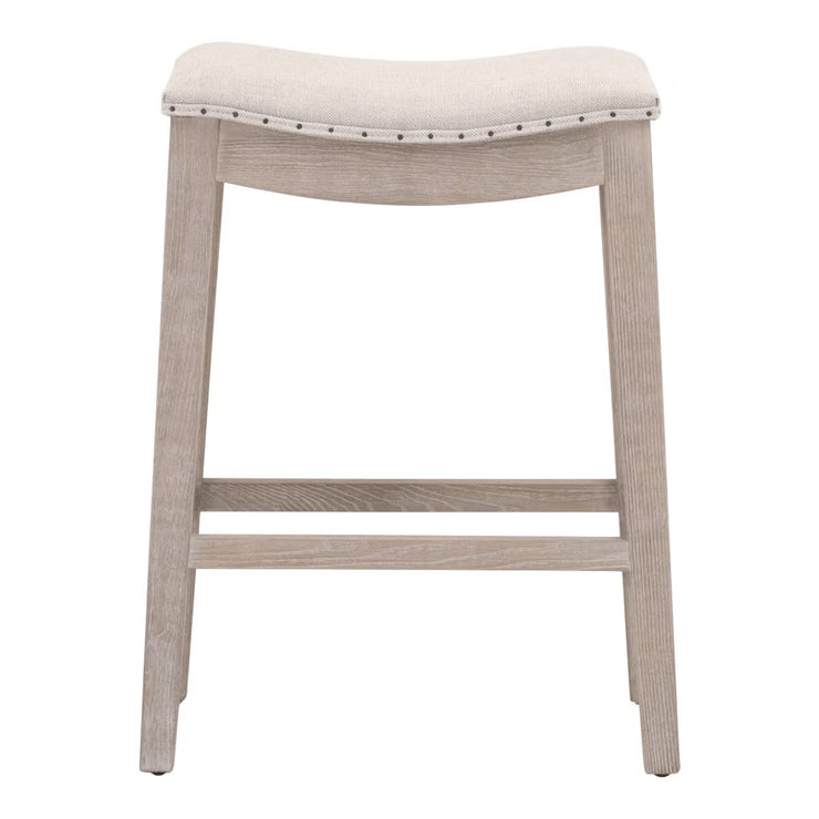 Essentials For Living Harper Counter Stool ~ Performance Bisque French Linen With Natural Gray Ash Frame