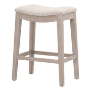 Essentials For Living Harper Counter Stool ~ Performance Bisque French Linen With Natural Gray Ash Frame