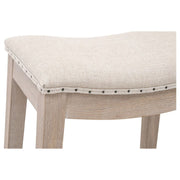 Essentials For Living Harper Counter Stool ~ Performance Bisque French Linen With Natural Gray Ash Frame