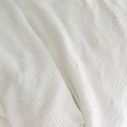 Anaya Home Easy Cotton White Gauze Quilt and Pillow Sham Set Available in Queen and King Sizes