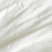 Anaya Home Easy Cotton White Gauze Quilt and Pillow Sham Set Available in Queen and King Sizes