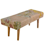 Anaya Home Elegant Floral Handwoven Bench