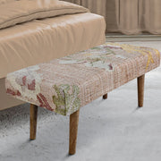 Anaya Home Elegant Floral Handwoven Bench