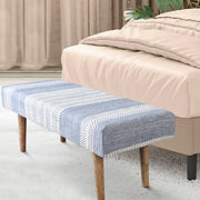 Anaya Home Seaside Stripe Handwoven Bench