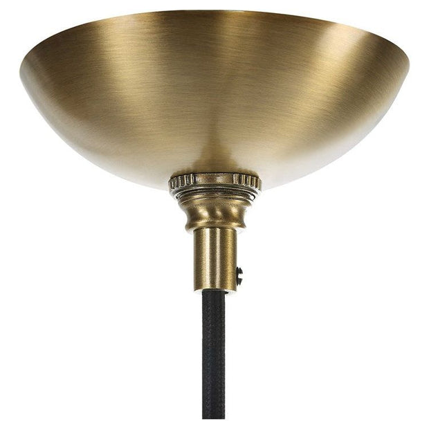 Uttermost Geodesic Frosted Glass Geometric Shape With Antique Brass Finish Pendant Light