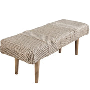 Anaya Home Textured Taupe Handwoven Bench