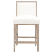 Essentials For Living Martin Counter Stool~ LiveSmart Peyton-Pearl With Natural Gray Frame