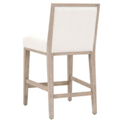 Essentials For Living Martin Counter Stool~ LiveSmart Peyton-Pearl With Natural Gray Frame