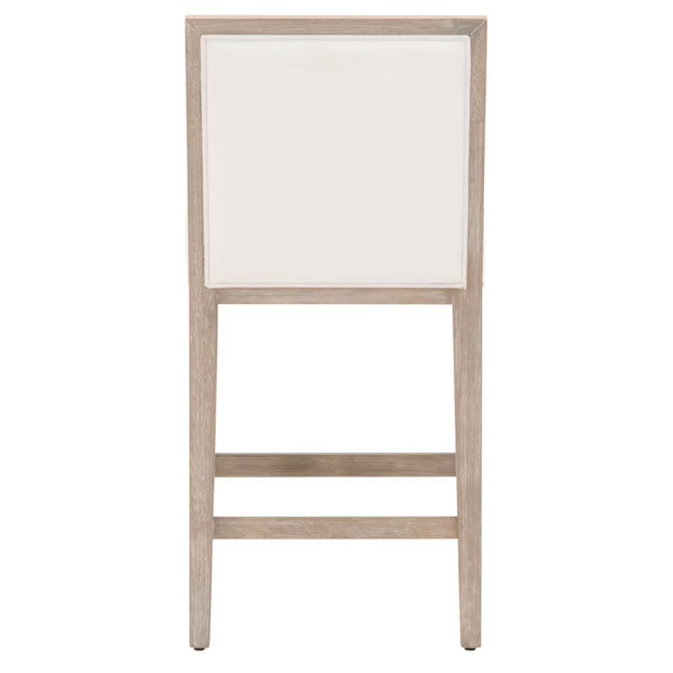Essentials For Living Martin Counter Stool~ LiveSmart Peyton-Pearl With Natural Gray Frame