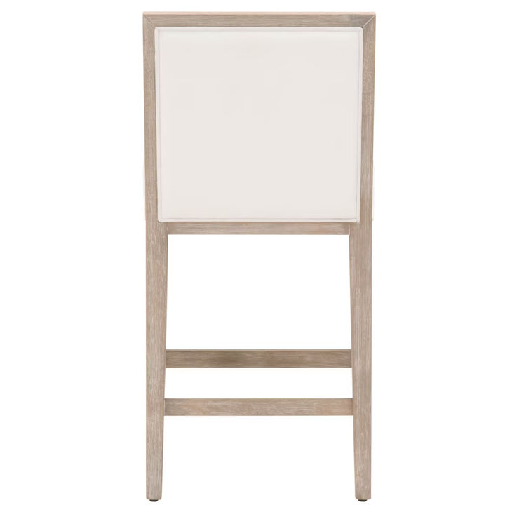 Essentials For Living Martin Counter Stool~ LiveSmart Peyton-Pearl With Natural Gray Frame