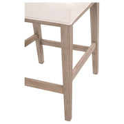 Essentials For Living Martin Counter Stool~ LiveSmart Peyton-Pearl With Natural Gray Frame