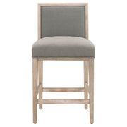 Essentials For Living Martin Counter Stool~ LiveSmart Peyton-Slate With Natural Gray Frame