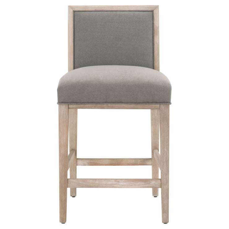 Essentials For Living Martin Counter Stool~ LiveSmart Peyton-Slate With Natural Gray Frame