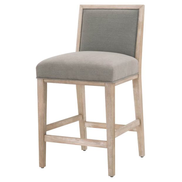 Essentials For Living Martin Counter Stool~ LiveSmart Peyton-Slate With Natural Gray Frame