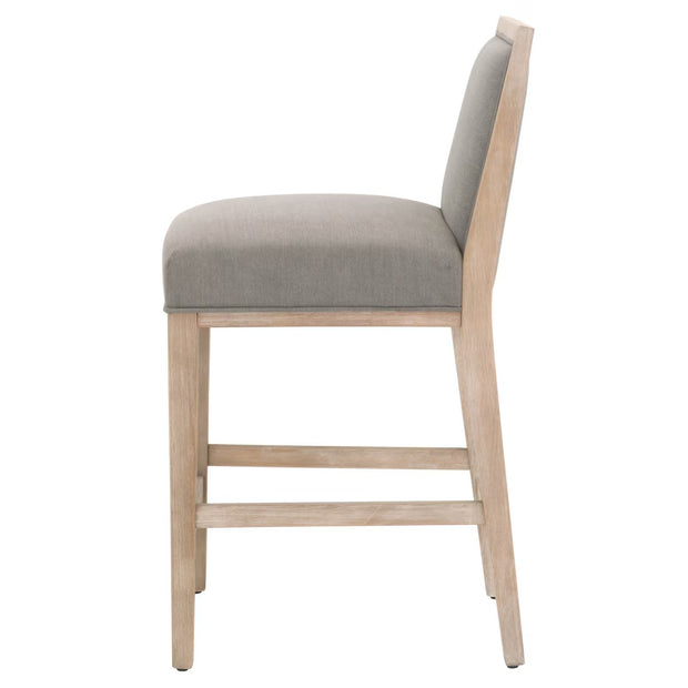 Essentials For Living Martin Counter Stool~ LiveSmart Peyton-Slate With Natural Gray Frame