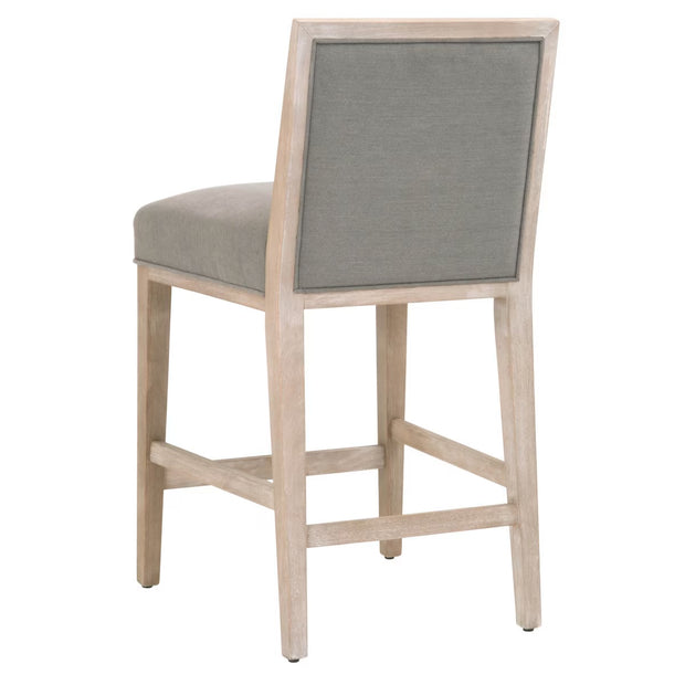 Essentials For Living Martin Counter Stool~ LiveSmart Peyton-Slate With Natural Gray Frame