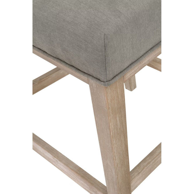 Essentials For Living Martin Counter Stool~ LiveSmart Peyton-Slate With Natural Gray Frame
