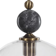 Uttermost Mendota Glass Globe With Aged Brass Finish Pendant Light