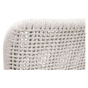 Essentials For Living Mesh Counter Stool ~ White Speckle Flat Rope, Performance White Speckle With Natural Gray Mahogany Frame