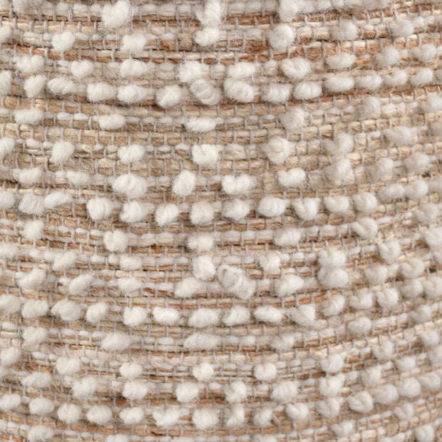Anaya Home Natural Boucle Handwoven Round Pouf