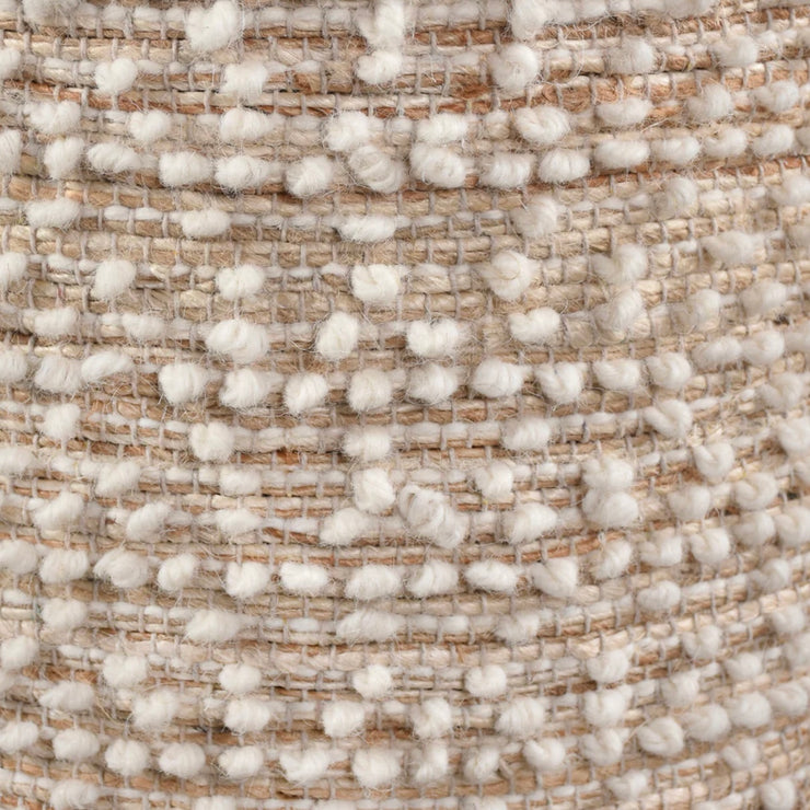 Anaya Home Natural Boucle Handwoven Round Pouf