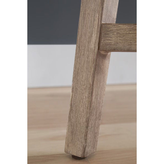 Essentials For Living Mesh Counter Stool ~ White Speckle Flat Rope, Performance White Speckle With Natural Gray Mahogany Frame
