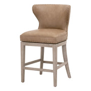 Essentials For Living Milton Swivel Counter Stool ~ Ivanhoe Toast With Natural Gray Ash Frame