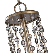 Uttermost Valka Silver and Bronze Draped Jewelry Chains With Crystals 6 Light Chandelier