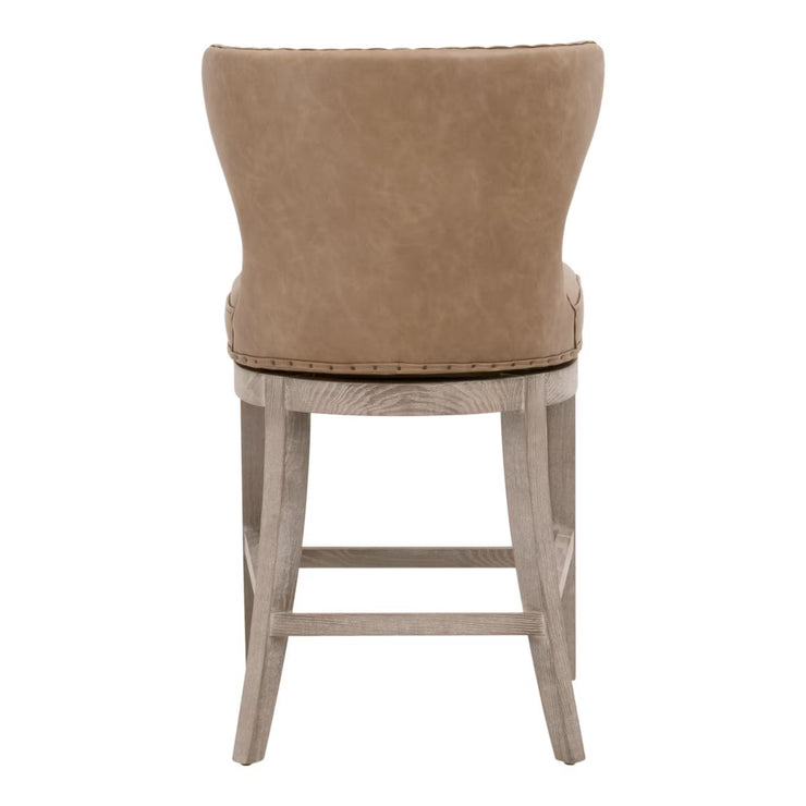 Essentials For Living Milton Swivel Counter Stool ~ Ivanhoe Toast With Natural Gray Ash Frame