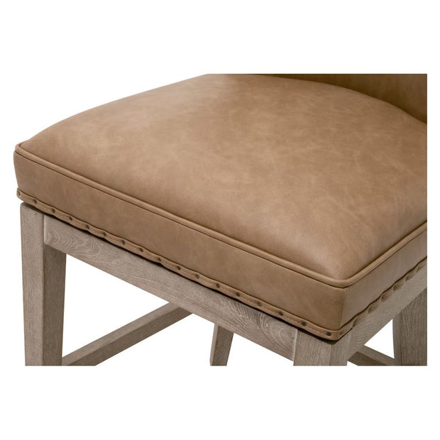 Essentials For Living Milton Swivel Counter Stool ~ Ivanhoe Toast With Natural Gray Ash Frame