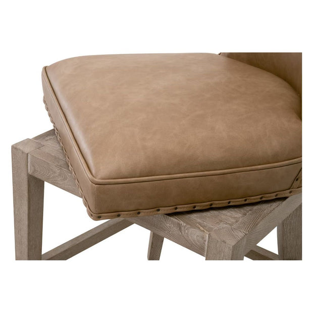 Essentials For Living Milton Swivel Counter Stool ~ Ivanhoe Toast With Natural Gray Ash Frame
