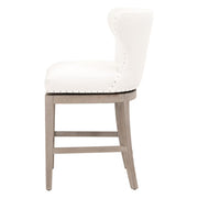 Essentials For Living Milton Swivel Counter Stool ~ LiveSmart Peyton-Pearl With Natural Gray Ash Frame