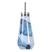 Uttermost Windswept Swirling White and Blue Glass Shade With Brushed Nickel Finish Pendant Light