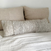 Anaya Home Textured Taupe Handwoven Pillow 14x40 With Down Insert
