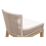 Essentials For Living Overlay Counter Stool ~ Oyster Twist Rope, LiveSmart Peyton-Pearl With Natural Gray Mahogany Frame