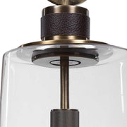 Uttermost Rosston Industrial Glass With Antique Braa Finish Mini Pendant Light