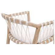 Essentials For Living Pacific Counter Stool ~ White Speckle Flat Rope, LiveSmart Peyton-Pearl With Natural Gray Mahogany Frame