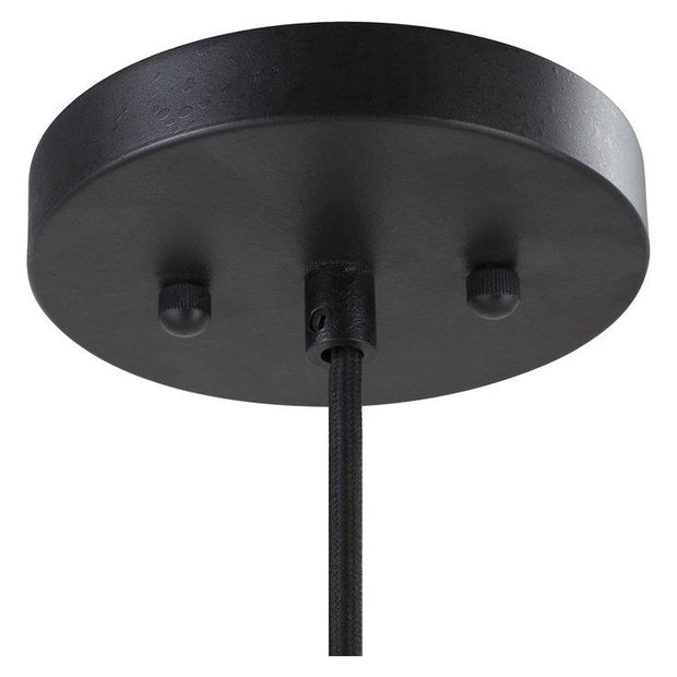 Uttermost Lansing Glass With Textured Black Finish Modern Farmhouse Mini Pendant Light