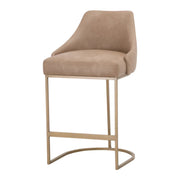 Essentials For Living Parissa Counter Stool ~ Ivanhoe Toast With Brushed Gold Frame