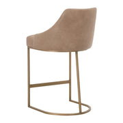 Essentials For Living Parissa Counter Stool ~ Ivanhoe Toast With Brushed Gold Frame