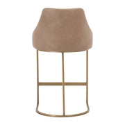 Essentials For Living Parissa Counter Stool ~ Ivanhoe Toast With Brushed Gold Frame