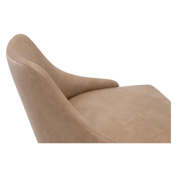 Essentials For Living Parissa Counter Stool ~ Ivanhoe Toast With Brushed Gold Frame