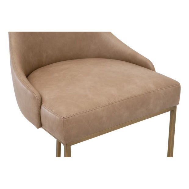 Essentials For Living Parissa Counter Stool ~ Ivanhoe Toast With Brushed Gold Frame