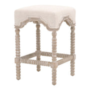 Essentials For Living Rue Counter Stool ~ Performance Bisque French Linen With Natural Gray Ash Frame