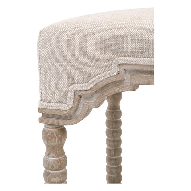 Essentials For Living Rue Counter Stool ~ Performance Bisque French Linen With Natural Gray Ash Frame