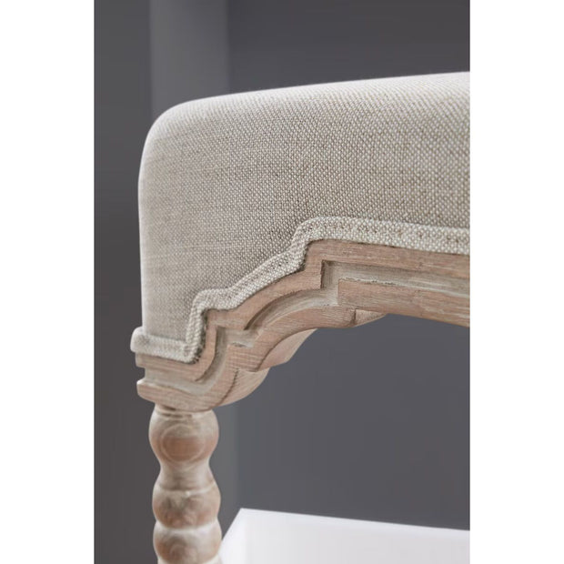 Essentials For Living Rue Counter Stool ~ Performance Bisque French Linen With Natural Gray Ash Frame
