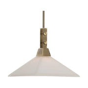 Uttermost Brookdale White Frosted Glass Shade With Aged Brass Finish Pendant Light