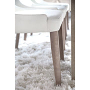 Essentials For Living Aurora Dining Chair~ Alabaster Top Grain Leather With Natural Gray Frame