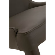 Essentials For Living Aurora Dining Chair ~ Dark Umber Top Grain Leather With Dark Wenge Frame