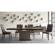 Essentials For Living Aurora Dining Chair ~ Dark Umber Top Grain Leather With Dark Wenge Frame